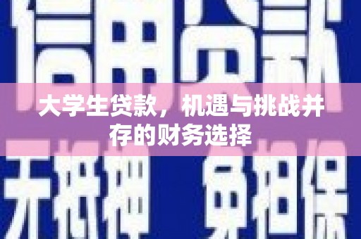 青山湖大学生贷款，机遇与挑战并存的财务选择