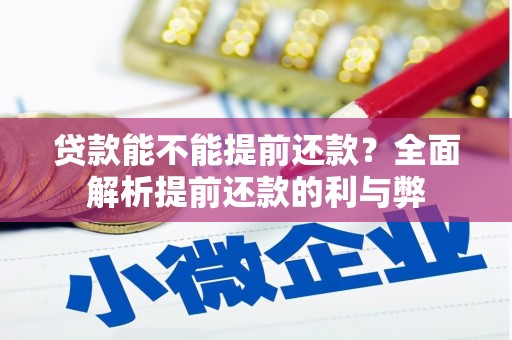 青山湖贷款能不能提前还款？全面解析提前还款的利与弊