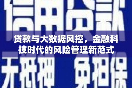 青山湖贷款与大数据风控，金融科技时代的风险管理新范式