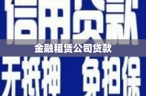 青山湖金融租赁公司贷款