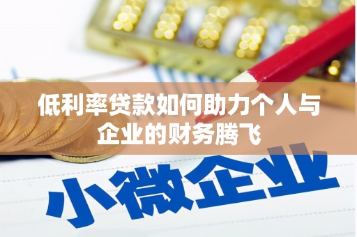青山湖低利率贷款如何助力个人与企业的财务腾飞