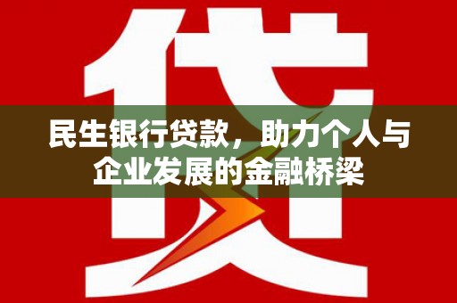 青山湖民生银行贷款，助力个人与企业发展的金融桥梁
