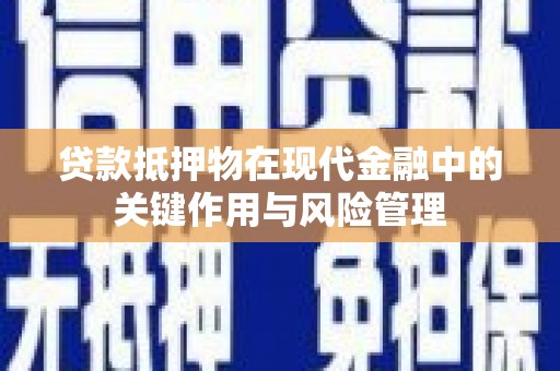 青山湖贷款抵押物在现代金融中的关键作用与风险管理