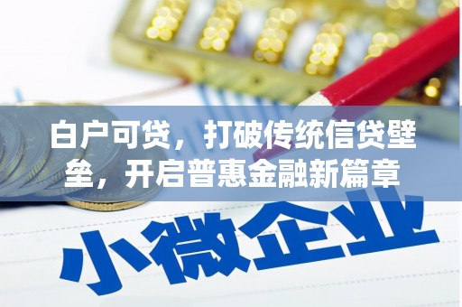 青山湖白户可贷，打破传统信贷壁垒，开启普惠金融新篇章